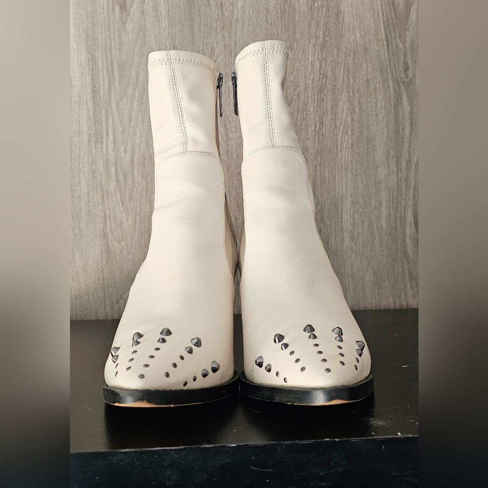 Michael Kors Dover Studded Leather Heeled Booties - Picture 4 of 5